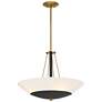 2_Minka Lavery BAX 4-Light 24-in Black and Brass Pendant with Glass Shade