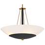 3_Minka Lavery BAX 4-Light 24-in Black and Brass Pendant with Glass Shade more views