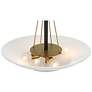 6_Minka Lavery BAX 4-Light 24-in Black and Brass Pendant with Glass Shade more views