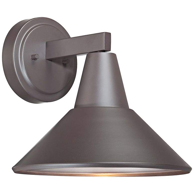 Image 1 Minka Lavery Bay Crest 10 1/2" High Dorian Bronze Outdoor Wall Light