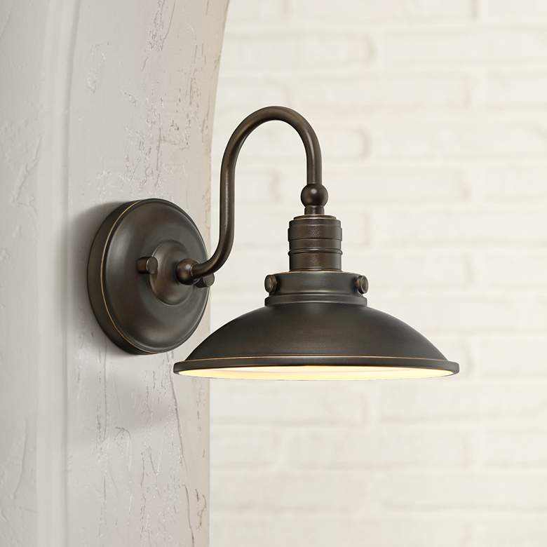 Image 1 Minka Lavery Baytree Lane 8 1/2 inch Oiled Bronze LED Outdoor Wall Light