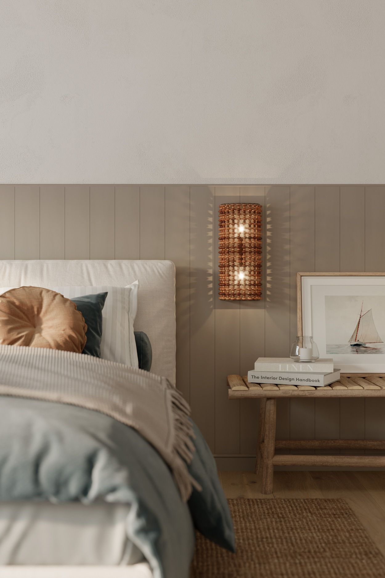 Thumbnail4 of Minka Lavery Beaudelle 2-Light 8-in Dark Bronze Wall Sconce with Wood Beads more views