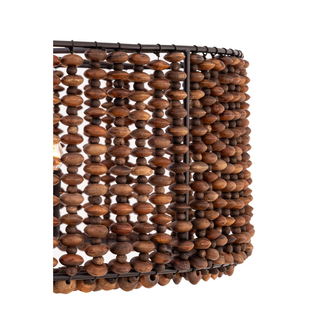 Image 5 Minka Lavery Beaudelle 4-Light 26-in Dark Bronze Pendant with Wood Beads more views