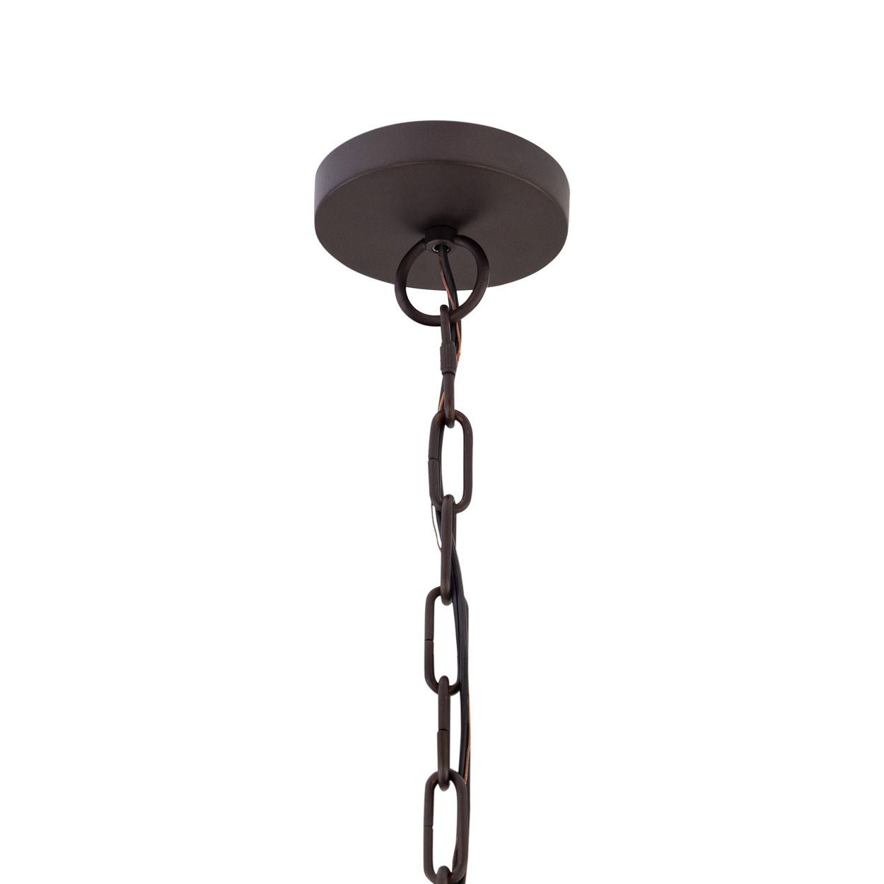 Minka Lavery Beaudelle 9-Light 30-in Dark Bronze Pendant with Wood Beads