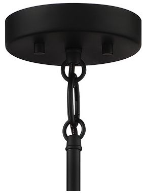 Image 5 Minka-Lavery Beckonridge 4-Light Coal Black Chandelier with Glass Shades more views