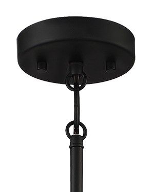 Image 4 Minka-Lavery Beckonridge 5-Light Coal Black Chandelier with Glass Shades more views
