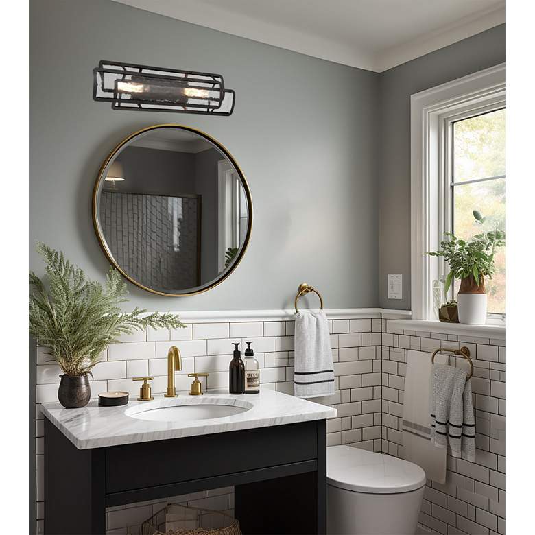 2695k Minka Lavery Bella Collina 2-Light Black 24-in. Bath Vanity - #2695K ...
