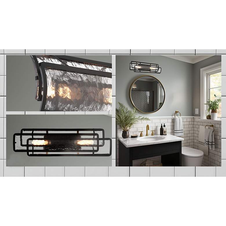 Image 7 Minka Lavery Bella Collina 2-Light Black 24-in. Bath Vanity more views