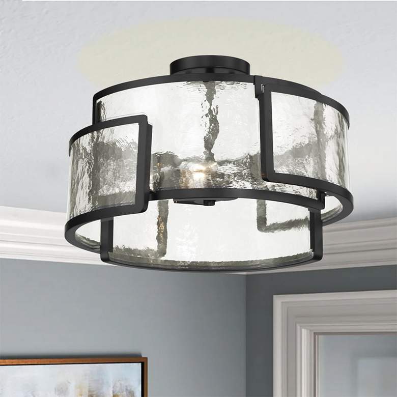 Image 2 Minka Lavery Bella Collina 3-Light Black Semi-Flush more views