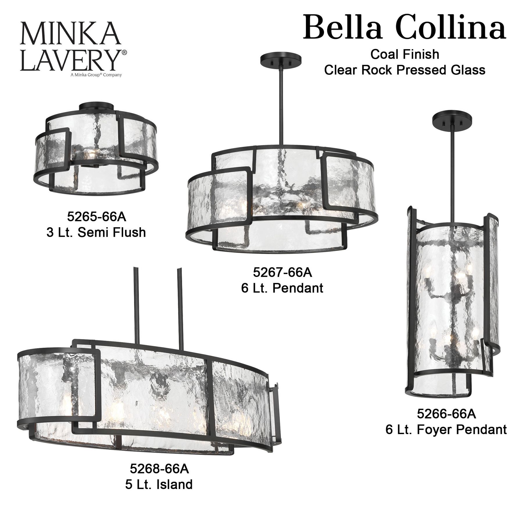 Minka Lavery Bella Collina 5-Light Black Island Chandelier
