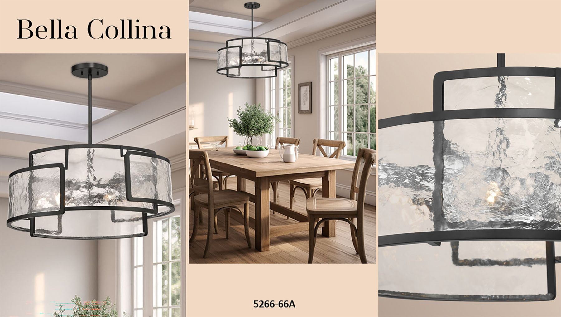 Minka Lavery Bella Collina 6-Light Black Pendant