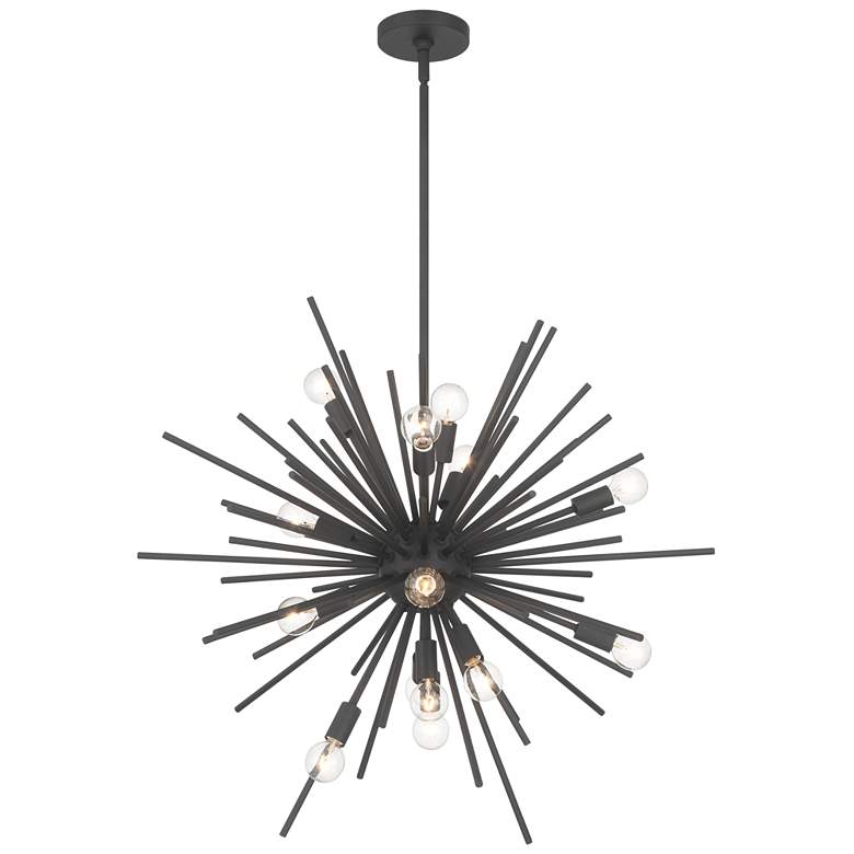 Image 2 Minka Lavery Bessel 15-Light 30-in Black Pendant