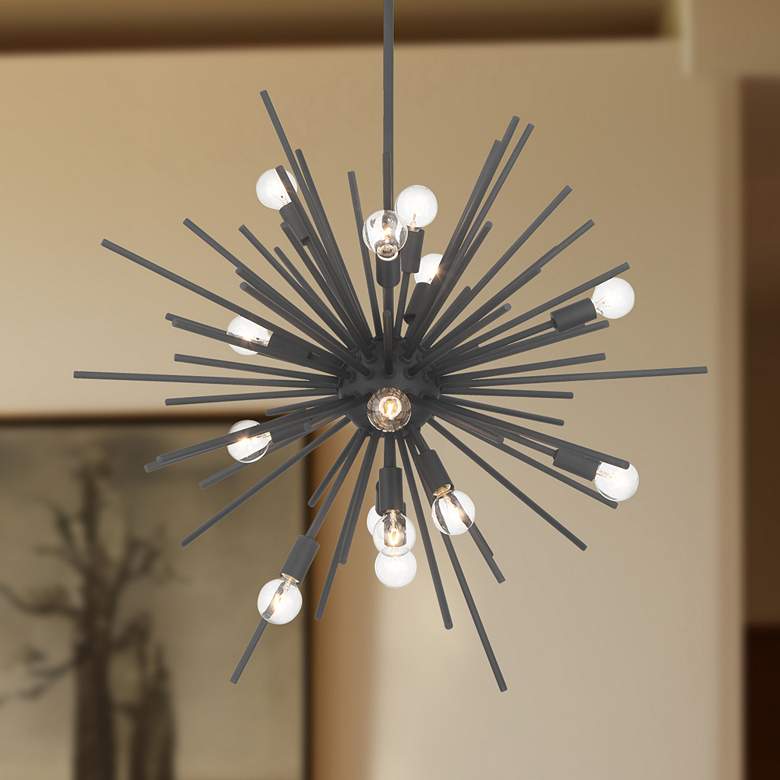 Image 1 Minka Lavery Bessel 15-Light 30-in Black Pendant
