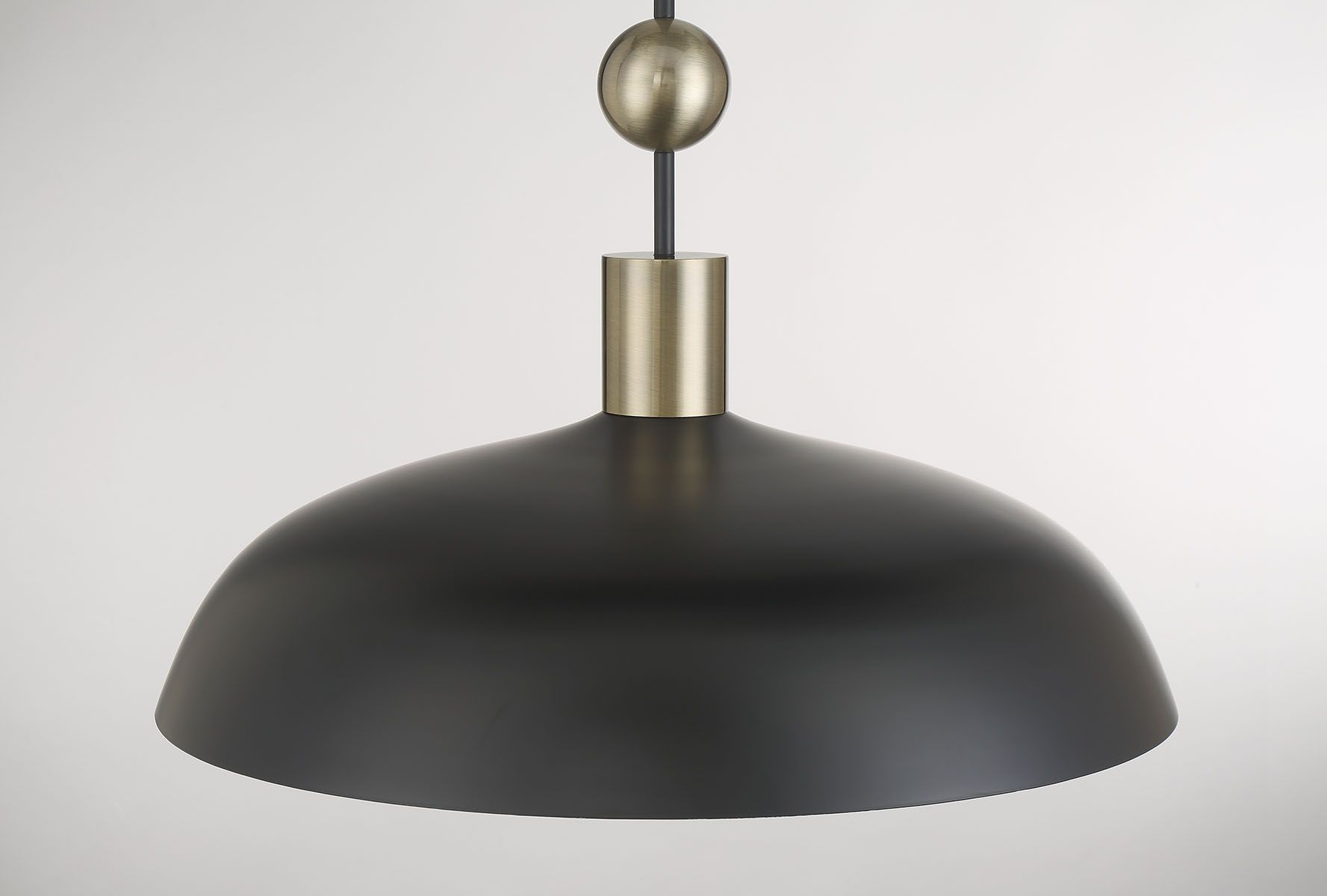 Image 3 Minka-Lavery Biloxi 1-Light Coal Black and Antique Brass Pendant more views