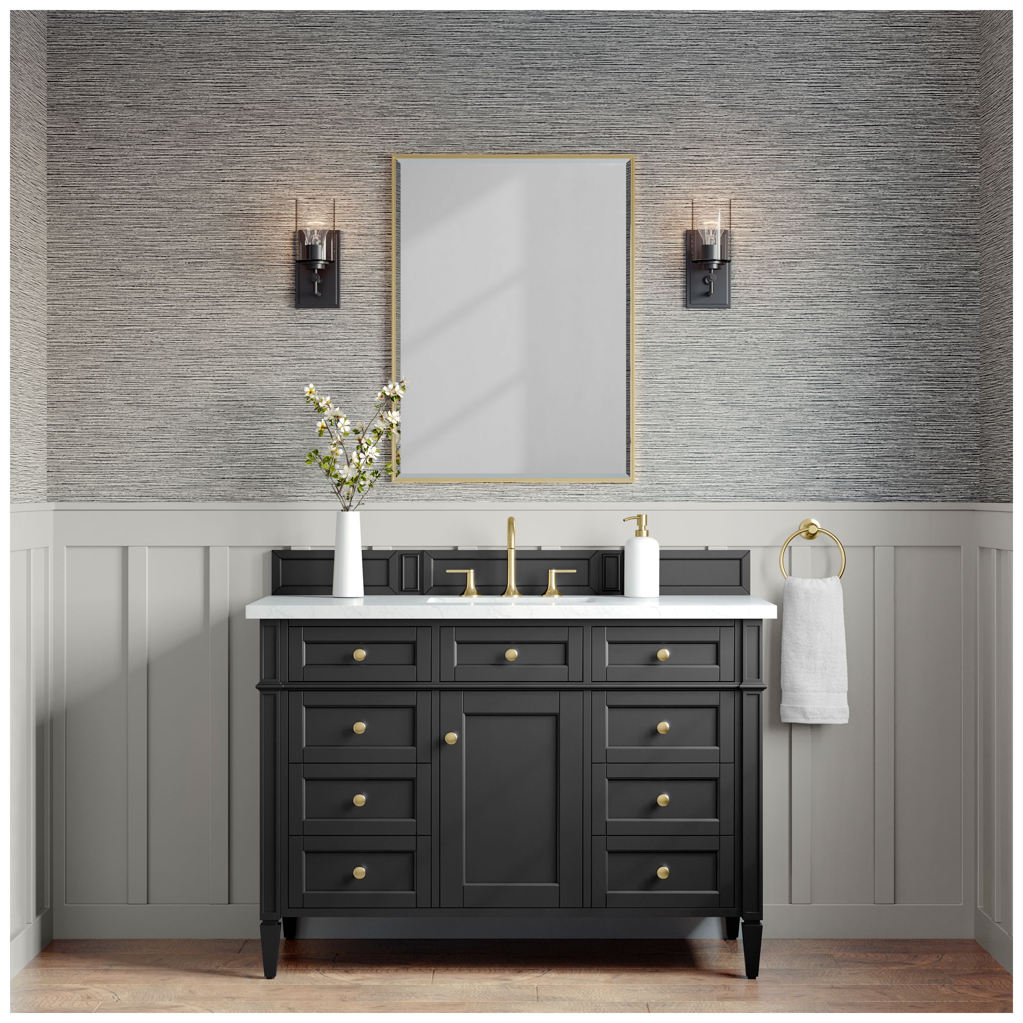 Image 4 Minka-Lavery Binsly 1-Light 4.5-in Bath Sconce  Rustic Gun Metal with Shade more views