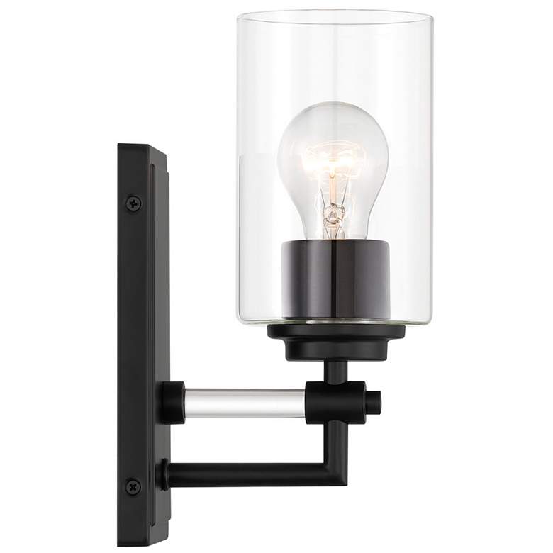 Image 4 Minka Lavery Binsly 1-Light 4.5-in Black Vanity with Clear Glass Shades more views