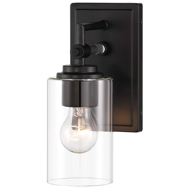 Image 5 Minka Lavery Binsly 1-Light 4.5-in Black Vanity with Clear Glass Shades more views