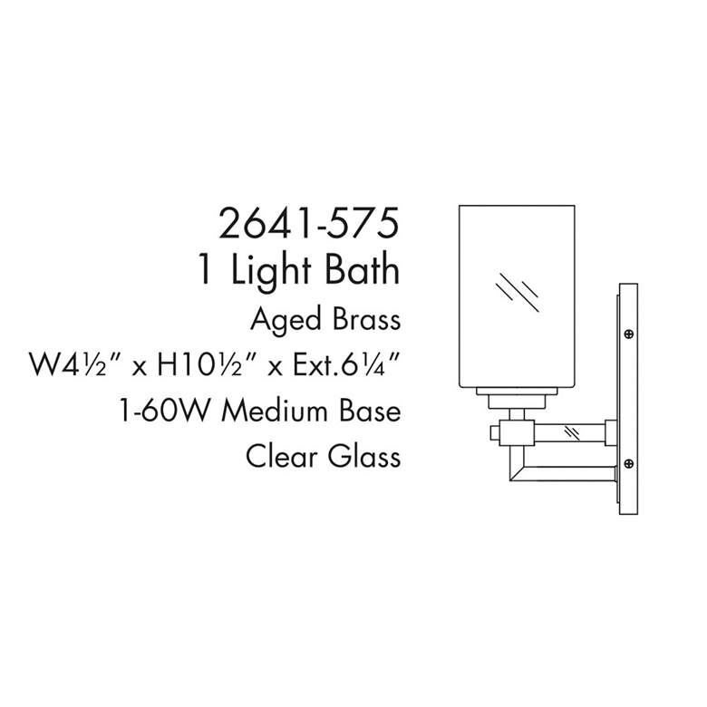 Image 5 Minka-Lavery Binsly 1-Light Aged Brass Bath Vanity more views