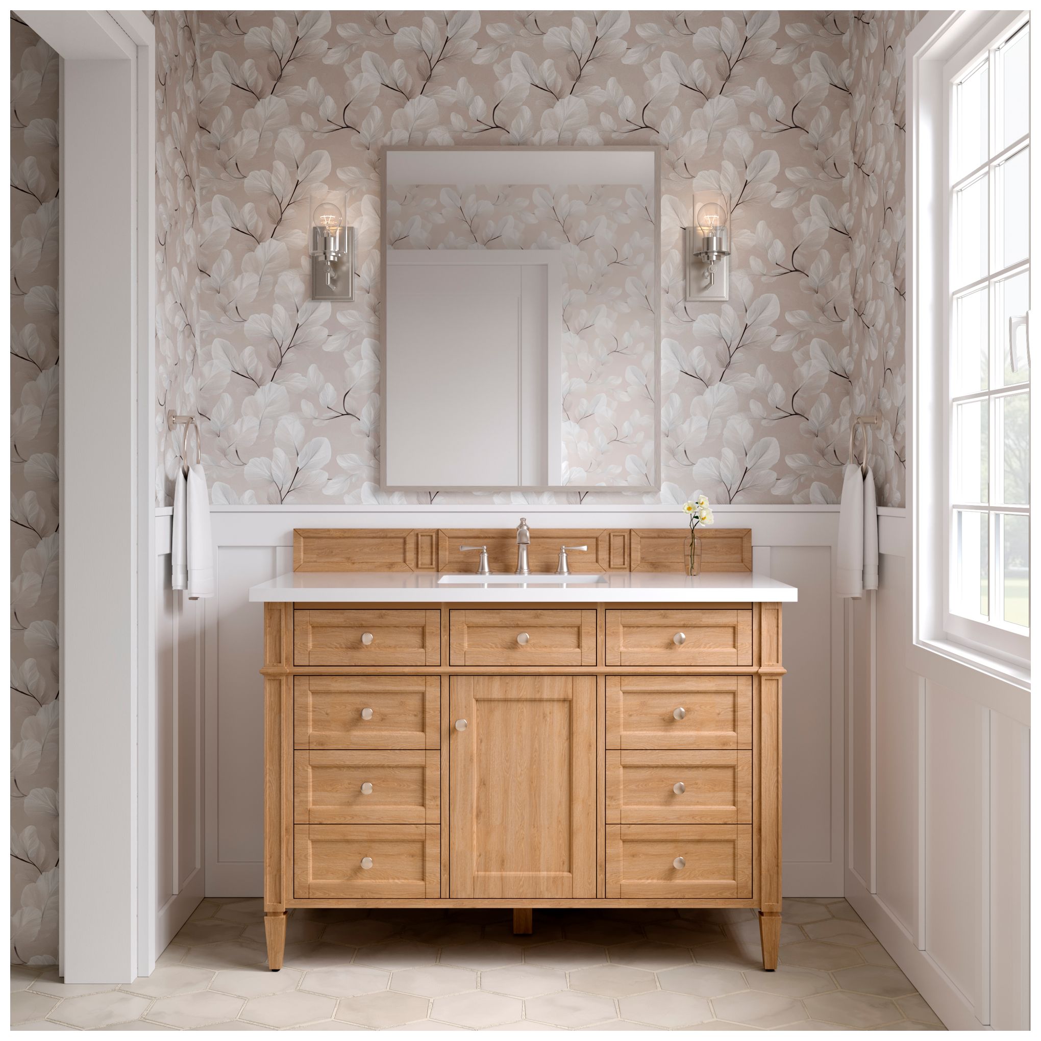 Thumbnail4 of Minka-Lavery Binsly 1-Lt 4.5-in Bath Sconce Brushed Nickel with Clear Glass more views