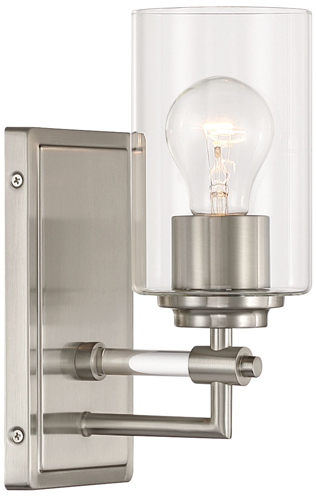 Minka-Lavery Binsly 1-Lt 4.5-in Bath Sconce Brushed Nickel with Clear Glass
