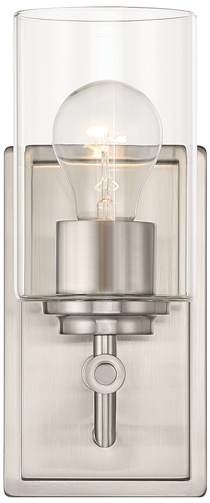 Minka-Lavery Binsly 1-Lt 4.5-in Bath Sconce Brushed Nickel with Clear Glass