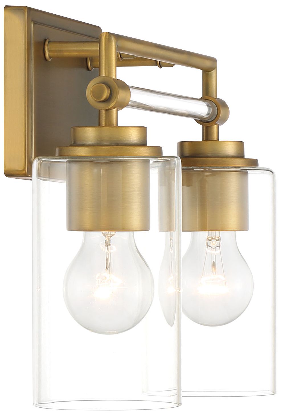 Image 4 Minka Lavery Binsly 2-Light 15.63-in Black Vanity with Clear Glass Shades more views