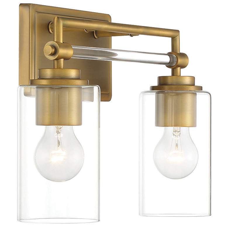 Image 2 Minka-Lavery Binsly 2-Light Aged Brass Bath Vanity more views