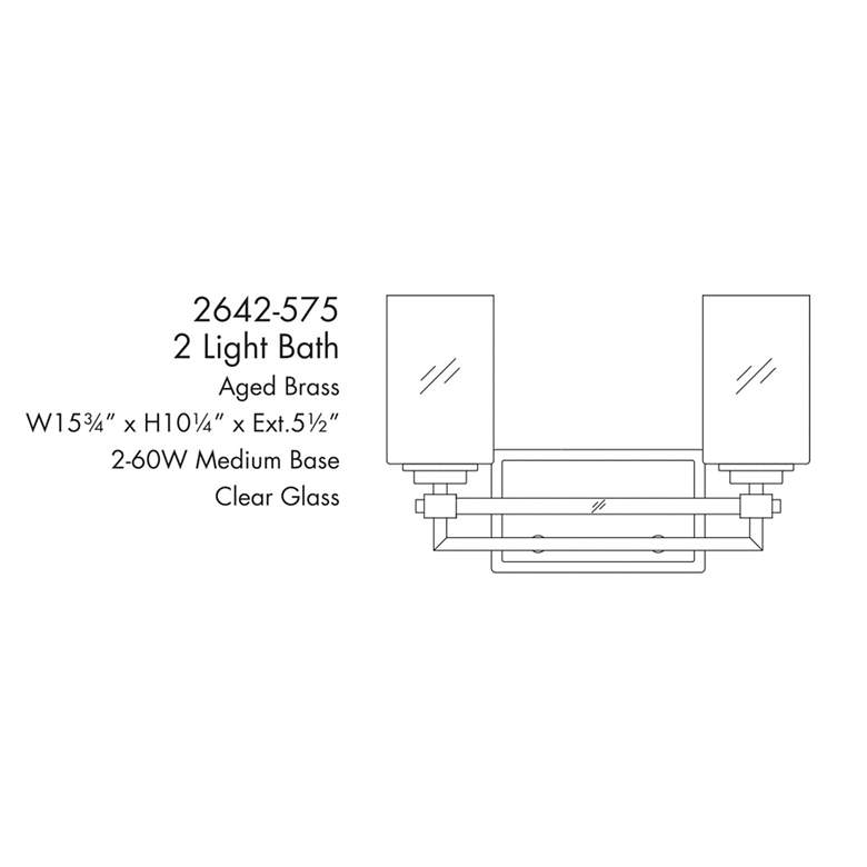 Image 4 Minka-Lavery Binsly 2-Light Aged Brass Bath Vanity more views