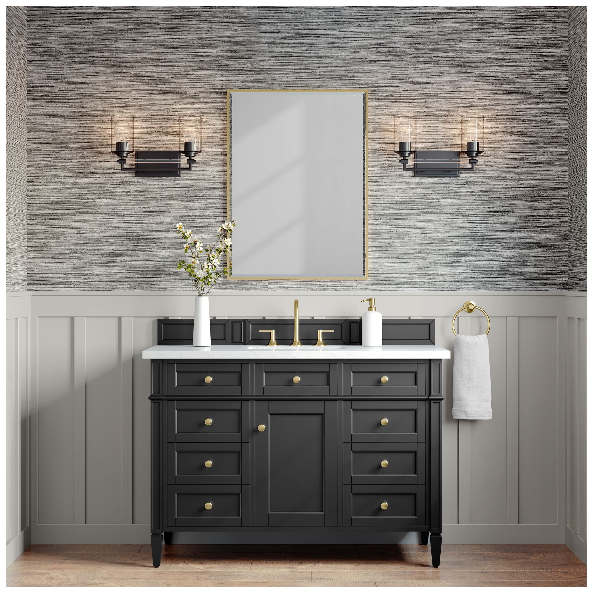 Image 4 Minka-Lavery Binsly 2-Lt 15.73-in Vanity  Rustic Gun Metal with Clear Glass more views