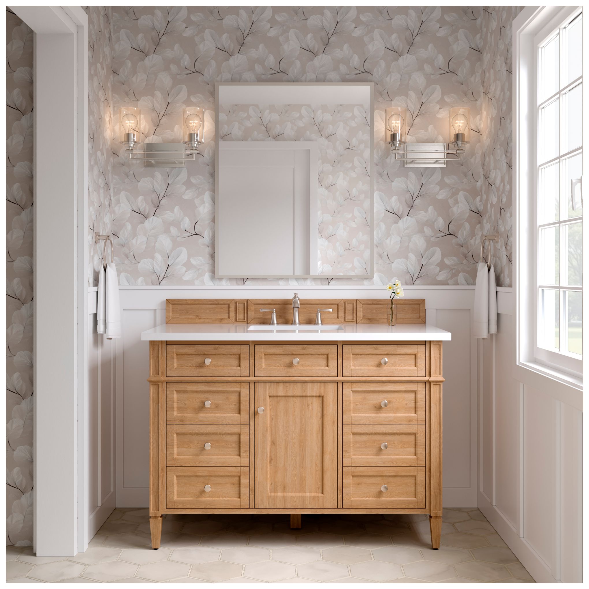 Thumbnail4 of Minka-Lavery Binsly 2-Lt 15.75-in Vanity - Brushed Nickel with Clear Glass more views
