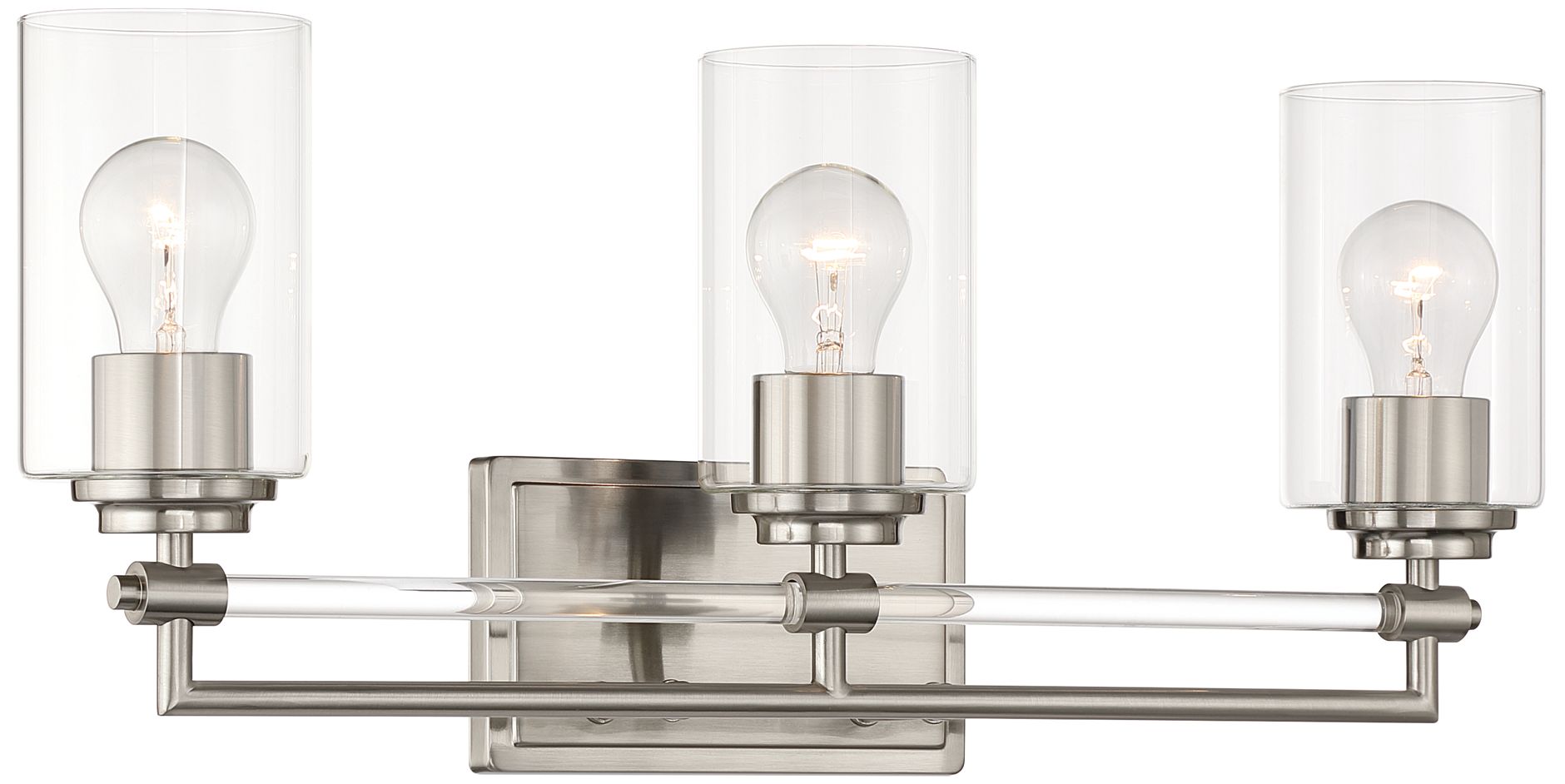 Thumbnail1 of Minka-Lavery Binsly 3-Light 24-in Vanity - Brushed Nickel with Clear Glass