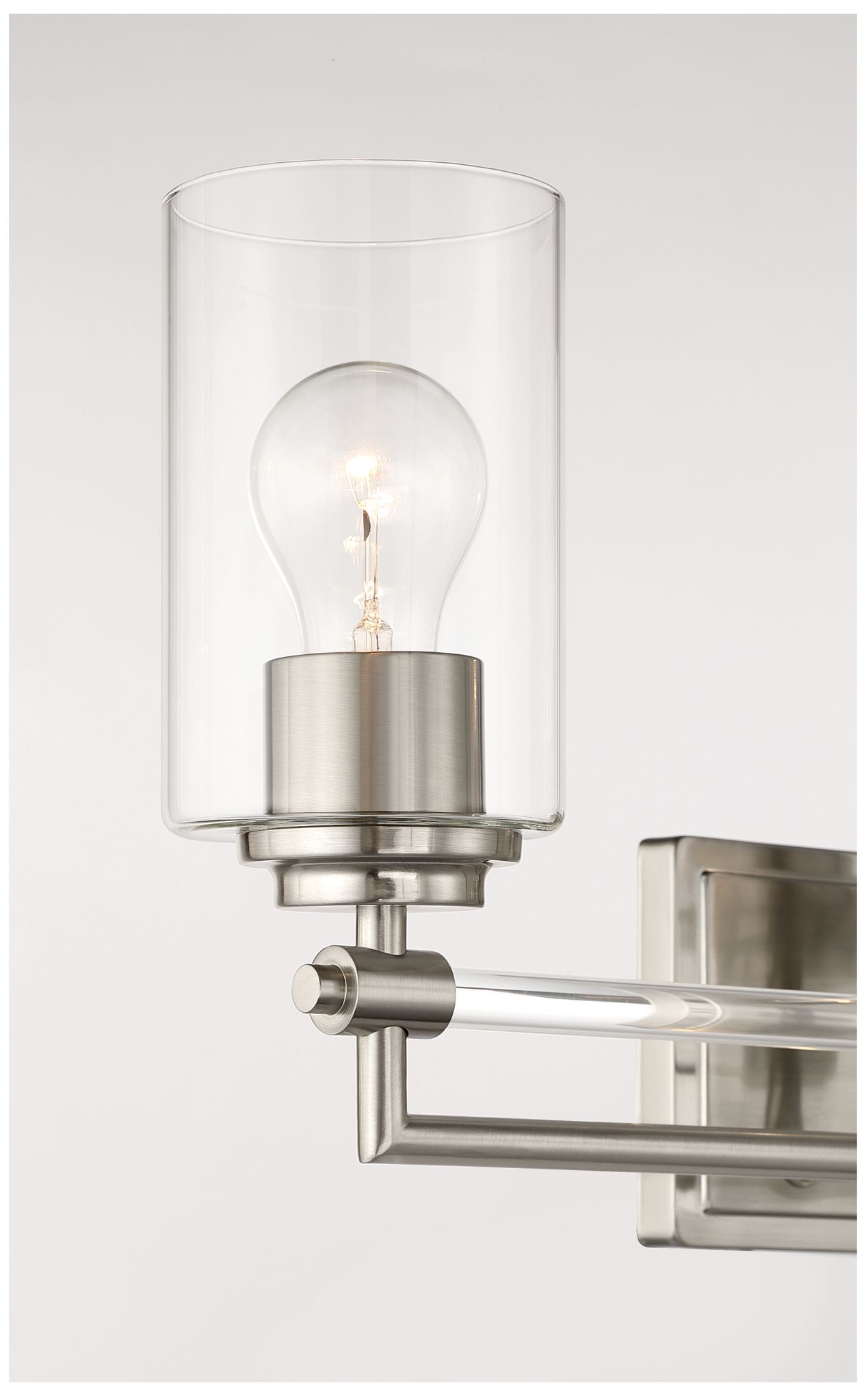 Minka-Lavery Binsly 3-Light 24-in Vanity - Brushed Nickel with Clear Glass