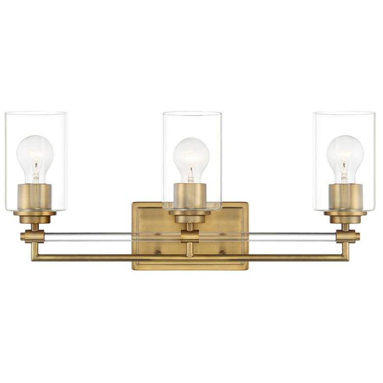Image 1 Minka-Lavery Binsly 3-Light Aged Brass Bath Vanity