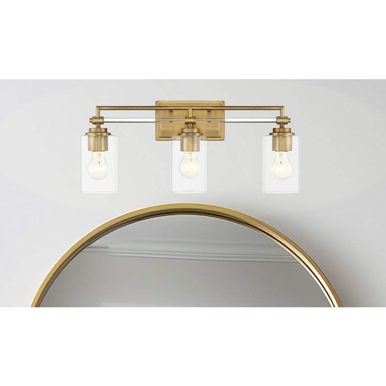 Image 4 Minka-Lavery Binsly 3-Light Aged Brass Bath Vanity more views