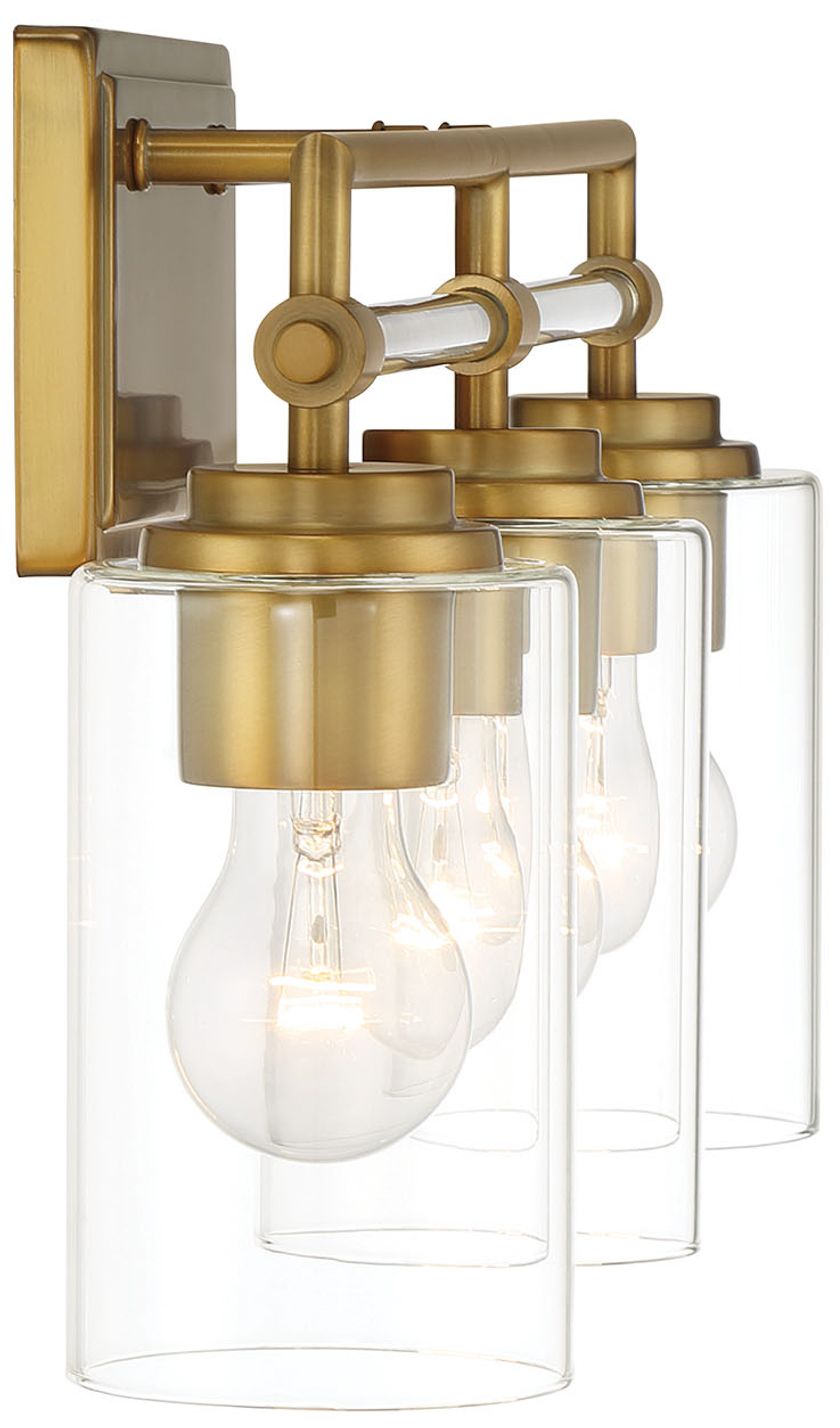 Minka-Lavery Binsly 3-Light Aged Brass Bath Vanity