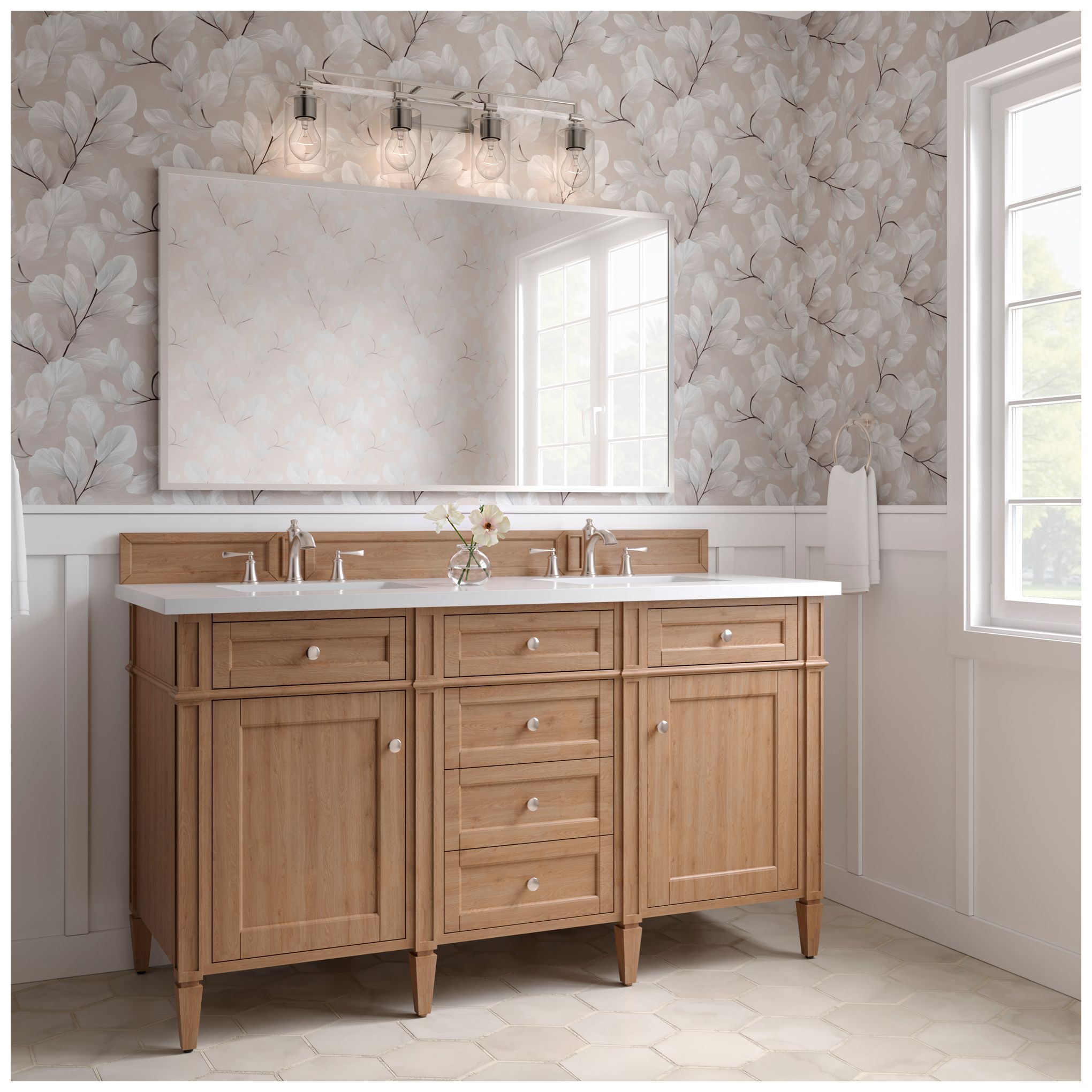 Thumbnail4 of Minka-Lavery Binsly 4-Lt 32-in Vanity - Rustic Gun Metal with Clear Glass more views