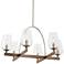 Minka Lavery Birnamwood 28" Koa Wood and Glass 6-Light Chandelier