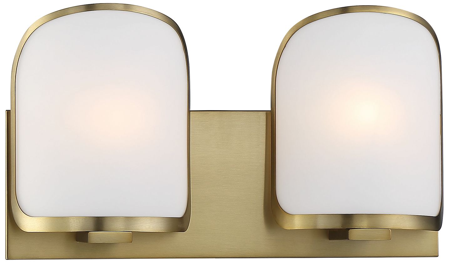 Thumbnail2 of Minka-Lavery Bishop Crossing 2-Light Soft Brass Vanity Light with Shade