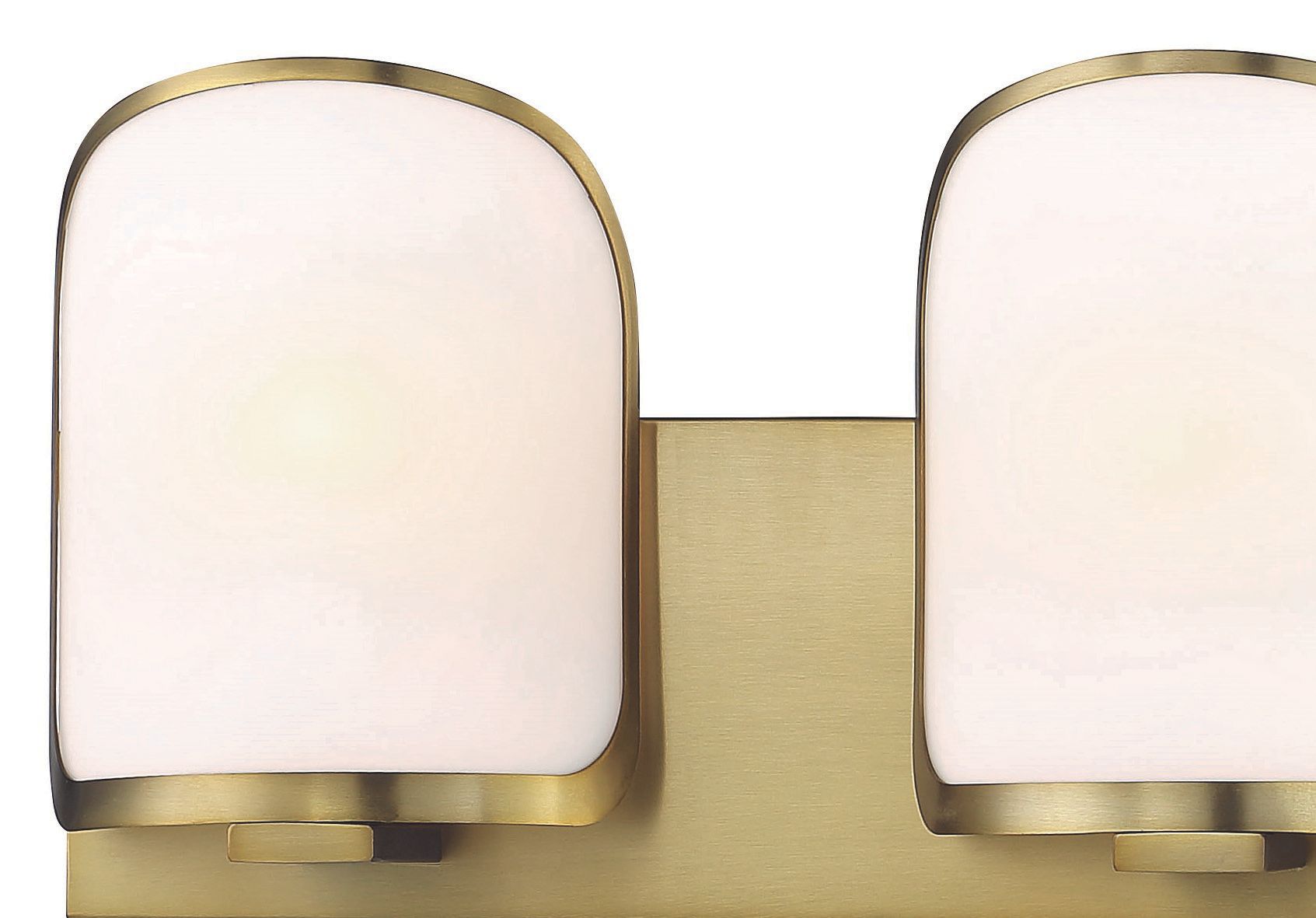 Thumbnail3 of Minka-Lavery Bishop Crossing 2-Light Soft Brass Vanity Light with Shade more views