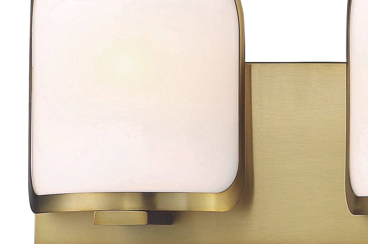 Thumbnail4 of Minka-Lavery Bishop Crossing 2-Light Soft Brass Vanity Light with Shade more views