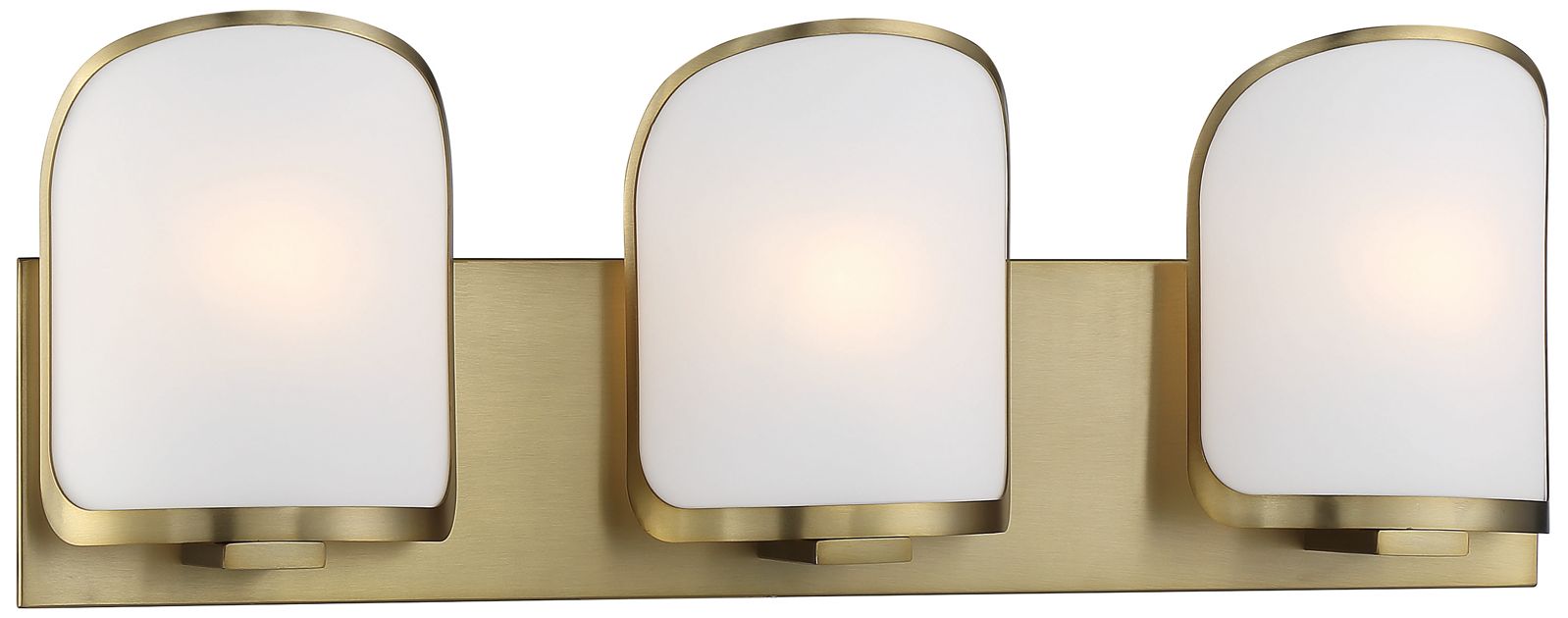 Minka-Lavery Bishop Crossing 3-Light Soft Brass Vanity Light with Shade