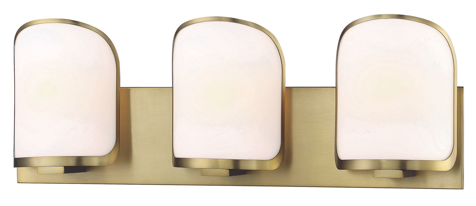 Image 3 Minka-Lavery Bishop Crossing 3-Light Soft Brass Vanity Light with Shade more views