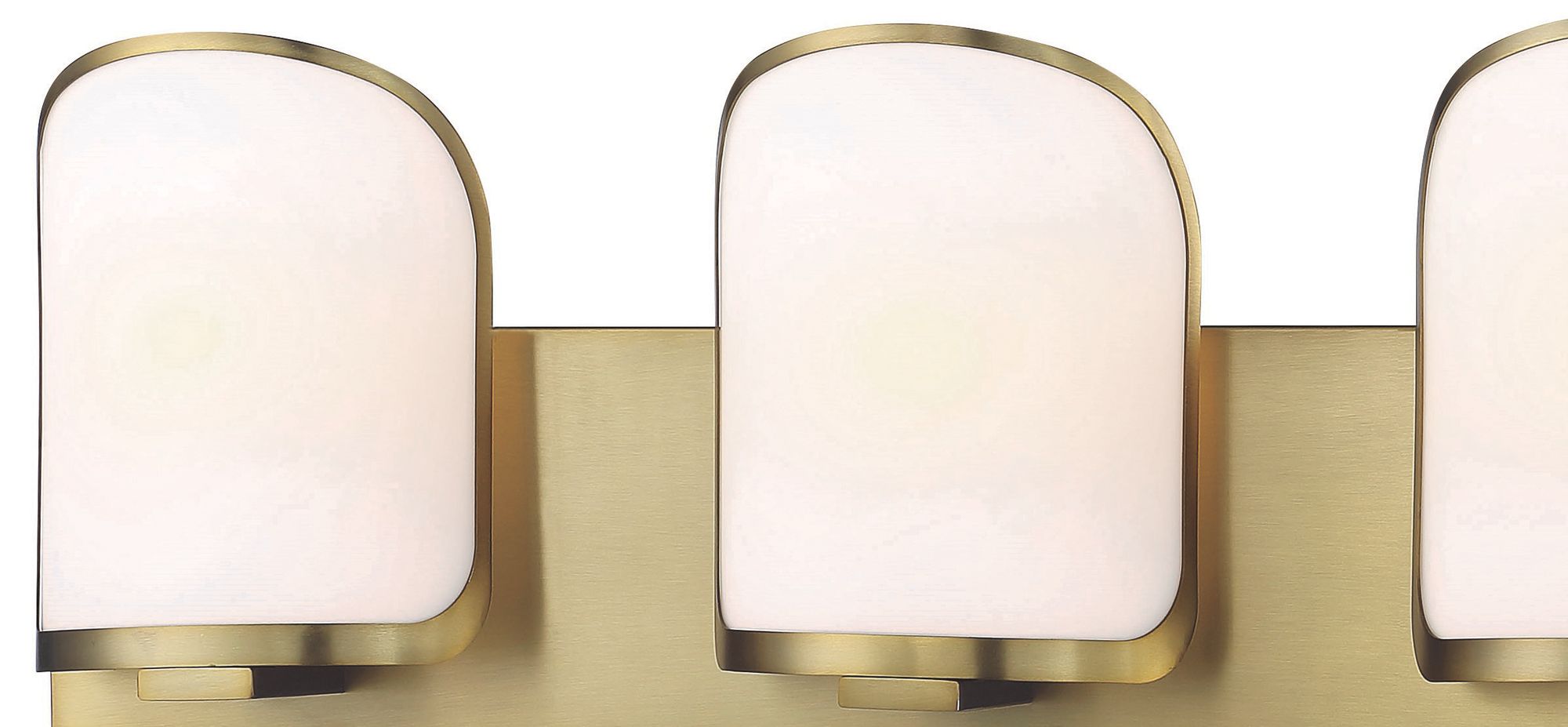 Image 4 Minka-Lavery Bishop Crossing 3-Light Soft Brass Vanity Light with Shade more views