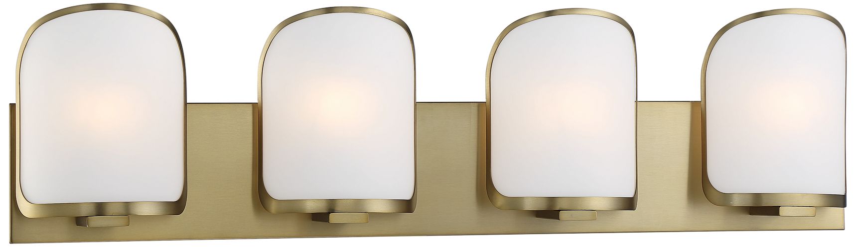 Minka-Lavery Bishop Crossing 4-Light Soft Brass Vanity Light with Shade