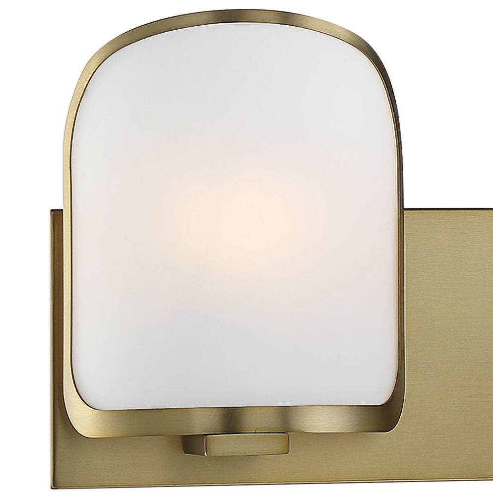 Image 3 Minka-Lavery Bishop Crossing 4-Light Soft Brass Vanity Light with Shade more views