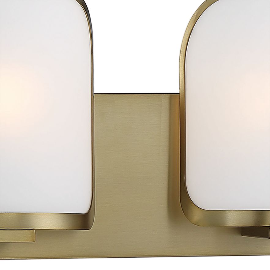 Image 4 Minka-Lavery Bishop Crossing 4-Light Soft Brass Vanity Light with Shade more views