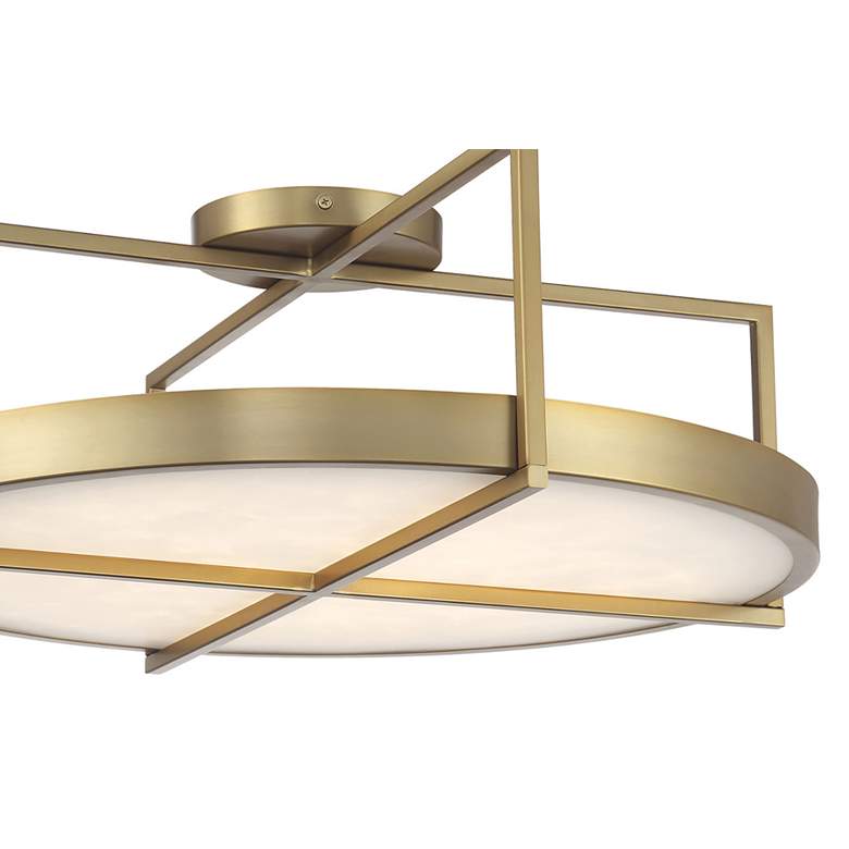 Image 3 Minka-Lavery Boada 1-Light LED Soft Brass Semi-Flush Mount more views