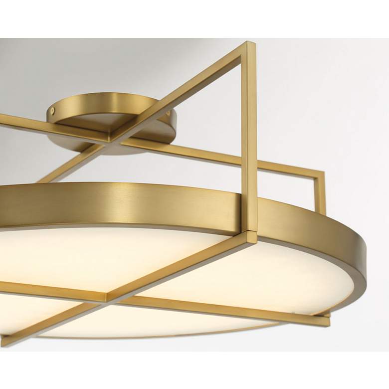 Image 4 Minka-Lavery Boada 1-Light LED Soft Brass Semi-Flush Mount more views