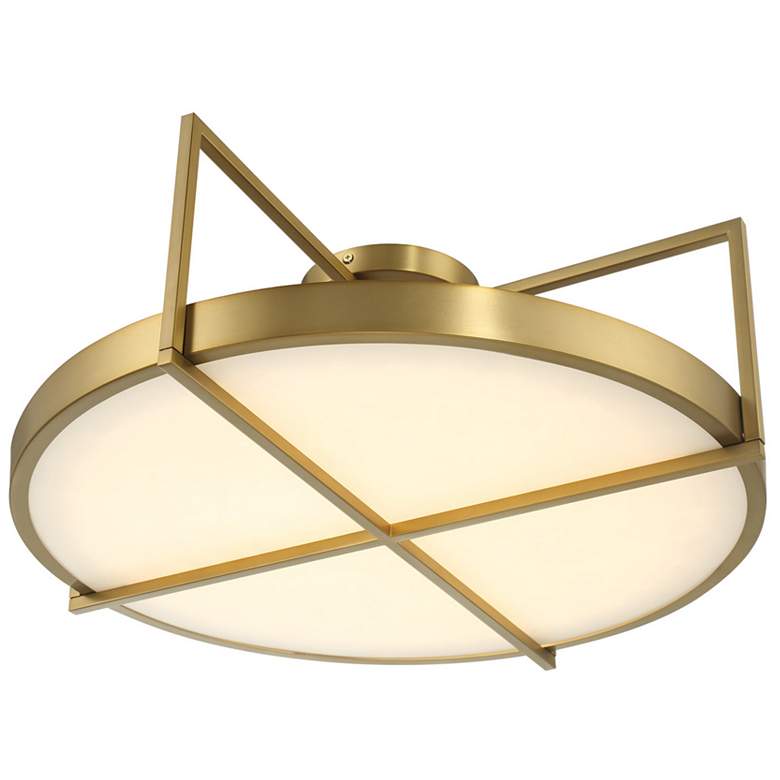 Image 6 Minka-Lavery Boada 1-Light LED Soft Brass Semi-Flush Mount more views