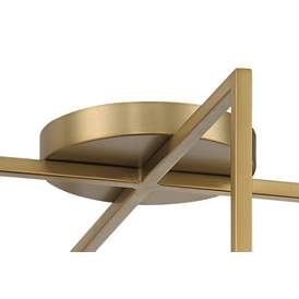 Image5 of Minka-Lavery Boada 18" Soft Brass Semi Flush Mount with White Faux more views